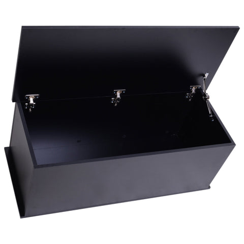 Rootz Kist met Scharnier - Zwart - Spaanplaat - 15.74 cm x 39.37 cm x 15.74 cm