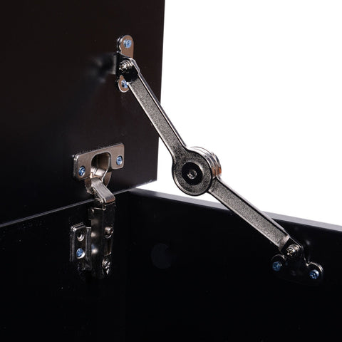 Rootz Kist met Scharnier - Zwart - Spaanplaat - 15.74 cm x 39.37 cm x 15.74 cm