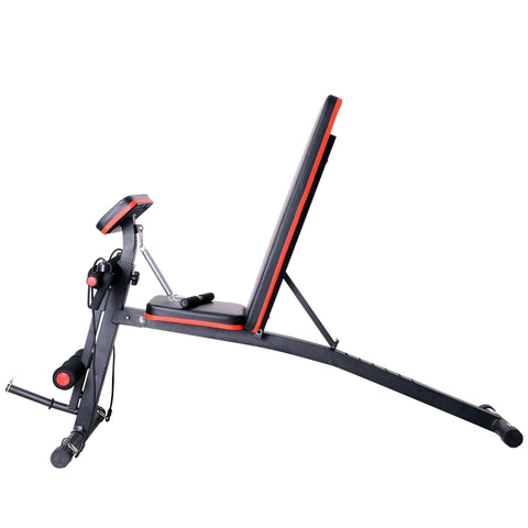 Rootz Halterbank Multifunctioneel - Zwart, Rood - Staal, Abs, Eva - 21,26 cm x 62,99 cm x 41,73 cm