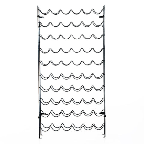 Rootz Wine Rack Bottle - Black - Metal - 24.8 cm x 8.07 cm x 46.46 cm