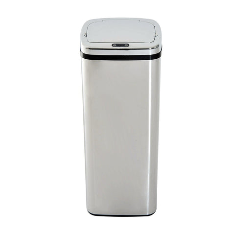 Rootz Automatic Garbage Can - Silver - Steel, Plastic - 12.99 cm x 9.84 cm x 33.07 cm