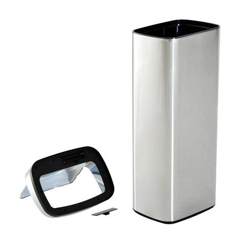 Rootz Automatic Garbage Can - Silver - Steel, Plastic - 12.99 cm x 9.84 cm x 33.07 cm