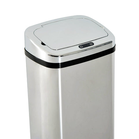 Rootz Automatic Garbage Can - Silver - Steel, Plastic - 12.99 cm x 9.84 cm x 33.07 cm