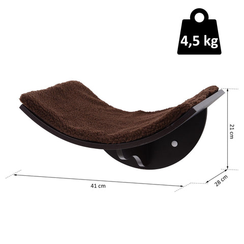 Rootz Cat Lounger - Brown - Engineered Wood, Foam, Plush - 16.14cm x 11.02cm x 8.26cm