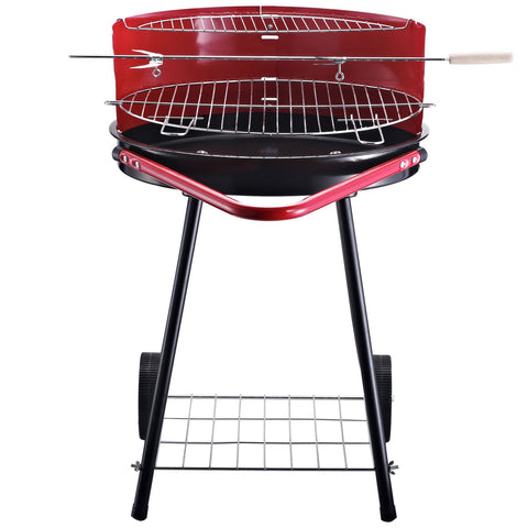 Rootz Houtskoolgrill Op Wielen - Rood, Zwart - Metaal - 27.56 cm x 20.08 cm x 29.72 cm