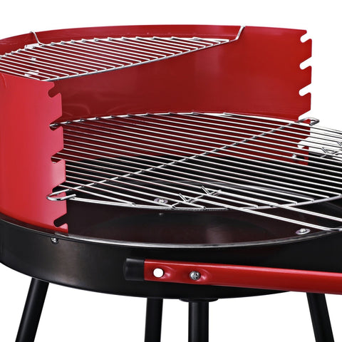 Rootz Houtskoolgrill Op Wielen - Rood, Zwart - Metaal - 27.56 cm x 20.08 cm x 29.72 cm