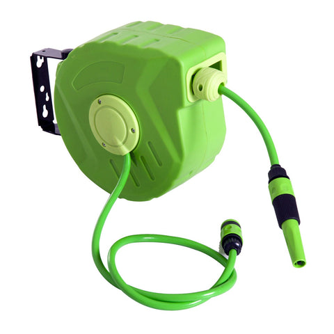 Rootz Schlauchaufroller Automatisch – Grün – Kunststoff, PVC – 13,98 cm x 4,53 cm x 10,83 cm