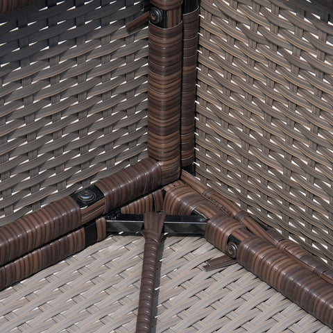 Rootz Polyrotan Tuinbank - Bruin, Crème - Pe, Staal, Polyester - 52.36 cm x 24.8 cm x 33.07 cm