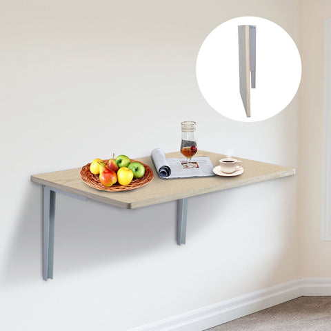 Rootz Wall folding table - Brown - Manufactured Wood, Metal - 23.62 cm x 15.74 cm x 0.59 cm
