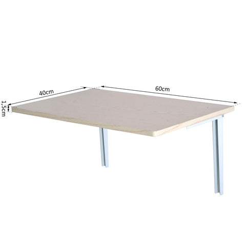 Rootz Wall folding table - Brown - Manufactured Wood, Metal - 23.62 cm x 15.74 cm x 0.59 cm