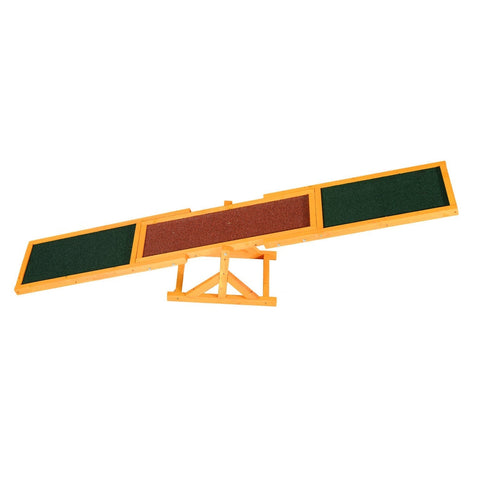 Rootz Dog Seesaw - Green, Brown - Firwood - 70.86 cm x 11.81 cm x 11.81 cm