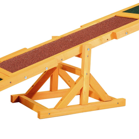 Rootz Dog Seesaw - Green, Brown - Firwood - 70.86 cm x 11.81 cm x 11.81 cm