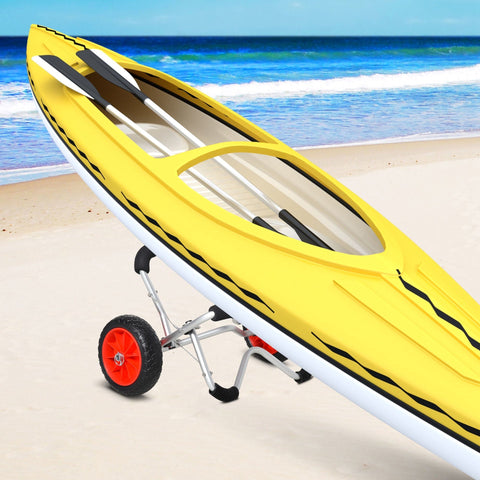 Rootz Kayak Trolley - Silver - Aluminum, Pu - 29.52 cm x 16.92 cm x 18.11 cm