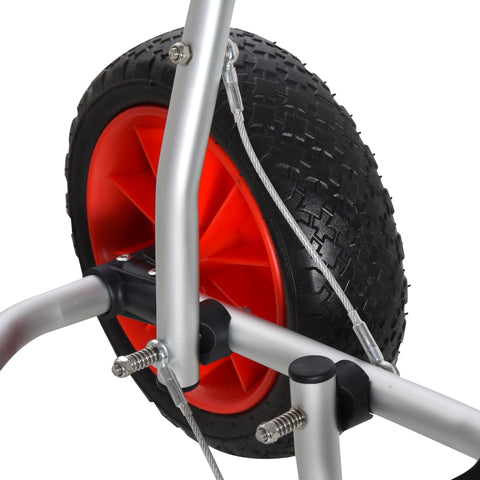 Rootz Kayak Trolley - Silver - Aluminum, Pu - 29.52 cm x 16.92 cm x 18.11 cm