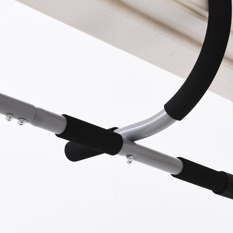 Rootz Chin-up Bar Training Holder - Black, Gray - Steel, Foam, Pe - 36.22 cm x 15.75 cm x 6.69 cm