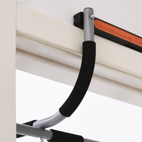 Rootz Chin-up Bar Training Holder - Black, Gray - Steel, Foam, Pe - 36.22 cm x 15.75 cm x 6.69 cm