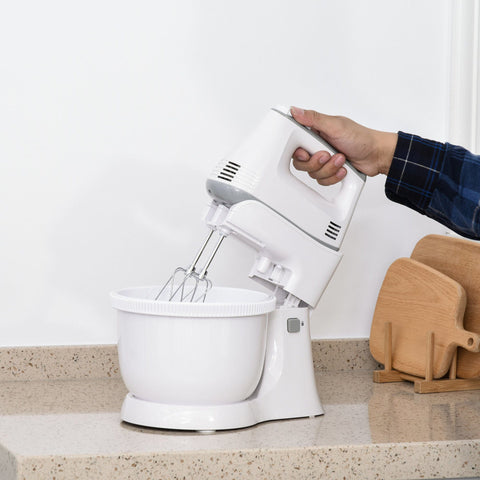 Rootz 2 in 1 Hand Mixer Elektrisch - Wit - Pp, Rvs - 12 cm x 8,58 cm x 13,93 cm