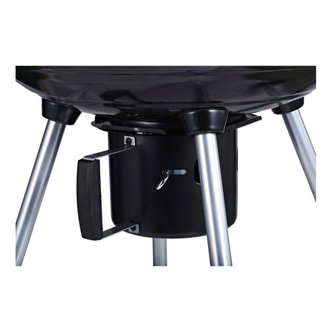 Rootz Grill Cart - Black, Silver - Metal, Porcelain - 22.44 cm x 24.8 cm x 37 cm