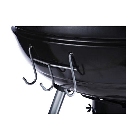 Rootz Grill Cart - Black, Silver - Metal, Porcelain - 22.44 cm x 24.8 cm x 37 cm