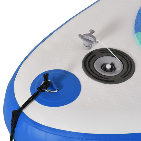 Rootz Inflatable Surfboard - Blue, White - PVC, Eva - 125.98cm x 31.49cm x 5.9cm