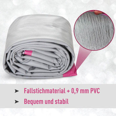 Rootz Air Track Tumbling Mat - Gray, Pink - PVC - 118.11cm x 39.37cm x 3.93cm