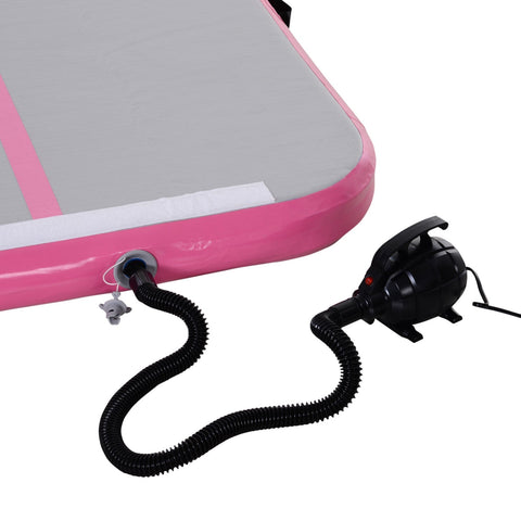 Rootz Air Track Tumbling Mat - Gray, Pink - PVC - 118.11cm x 39.37cm x 3.93cm