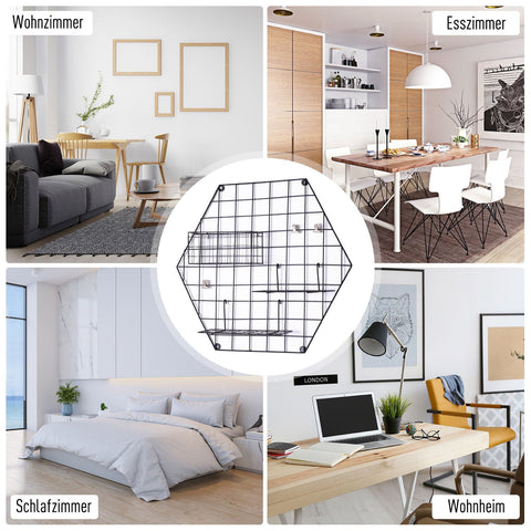 Rootz Memoboard-Fotowand – Schwarz – Metall – 19,69 cm x 17,32 cm x 3,15 cm