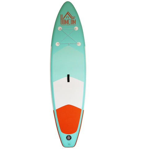 Rootz Inflatable Surfboard - Green, White, Orange - PVC, Eva - 120.07cm x 29.92cm x 5.9cm