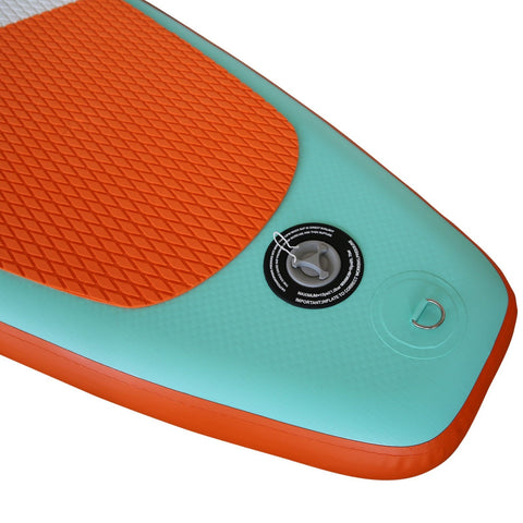 Rootz Inflatable Surfboard - Green, White, Orange - PVC, Eva - 120.07cm x 29.92cm x 5.9cm