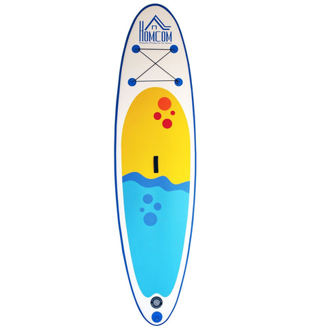 Rootz Inflatable Surfboard - White, Blue - PVC, Eva - 120.07cm x 29.92cm x 3.93cm