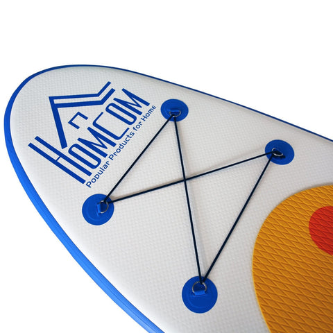 Rootz Inflatable Surfboard - White, Blue - PVC, Eva - 120.07cm x 29.92cm x 3.93cm