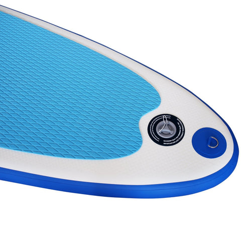 Rootz Inflatable Surfboard - White, Blue - PVC, Eva - 120.07cm x 29.92cm x 3.93cm