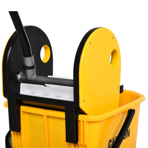 Rootz Mop Emmer Schoonmaakwagen - Geel - Kunststof, Metaal - 17,32 cm x 14,17 cm x 35,43 cm