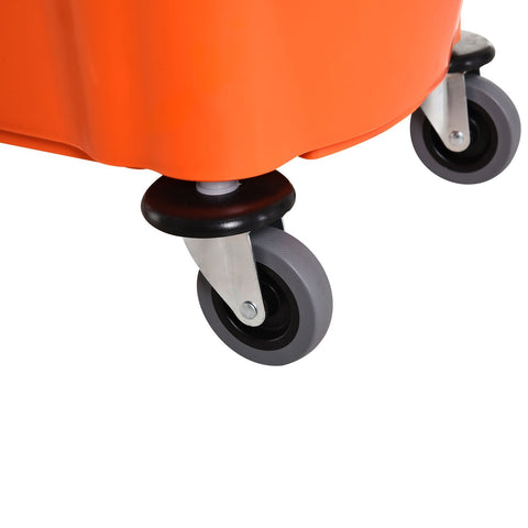 Rootz Cleaning Trolley - Black, Orange - Plastic, Metal - 21.25 cm x 16.14 cm x 36.02 cm