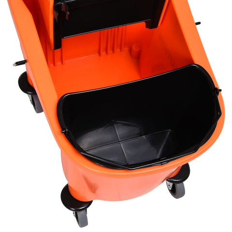 Rootz Cleaning Trolley - Black, Orange - Plastic, Metal - 21.25 cm x 16.14 cm x 36.02 cm
