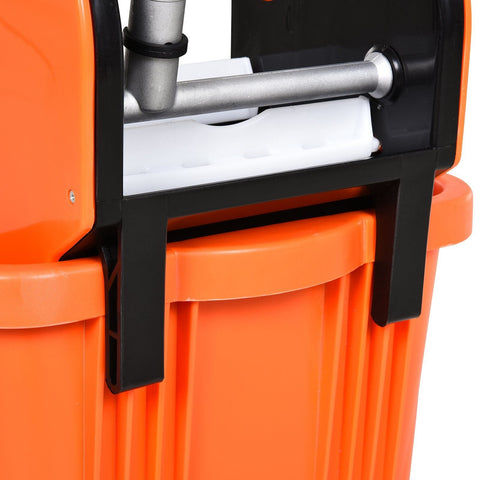 Rootz Cleaning Trolley - Black, Orange - Plastic, Metal - 21.25 cm x 16.14 cm x 36.02 cm