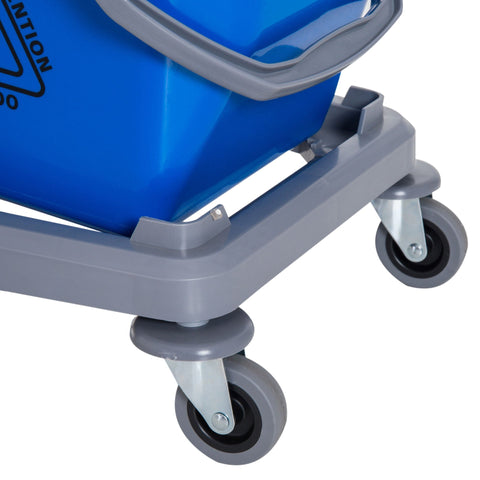 Rootz Schoonmaaktrolley - Blauw, Rood - Metaal, PP - 28,74 cm x 17,71 cm x 36,22 cm