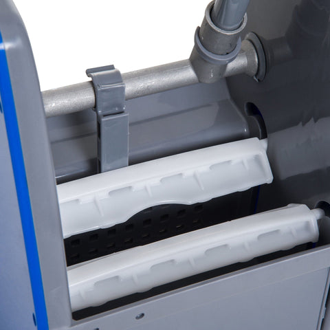 Rootz Schoonmaaktrolley - Blauw, Rood - Metaal, PP - 28,74 cm x 17,71 cm x 36,22 cm