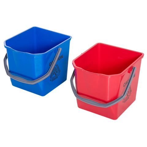 Rootz Schoonmaaktrolley - Blauw, Rood - Metaal, PP - 28,74 cm x 17,71 cm x 36,22 cm