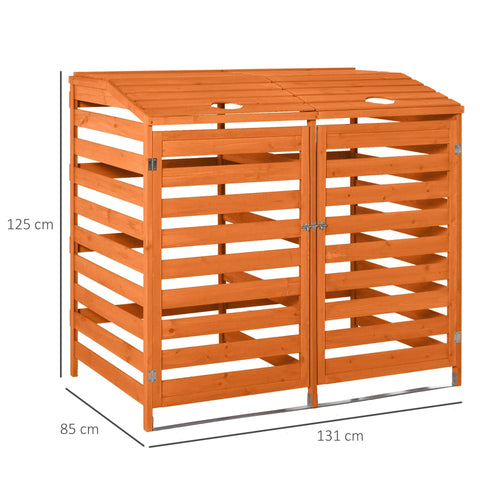 Rootz Vuilnisbak - Oranje - Spar Hout - 51,57 cm x 33,46 cm x 49,21 cm