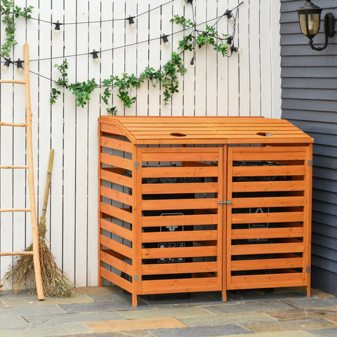 Rootz Vuilnisbak - Oranje - Spar Hout - 51,57 cm x 33,46 cm x 49,21 cm