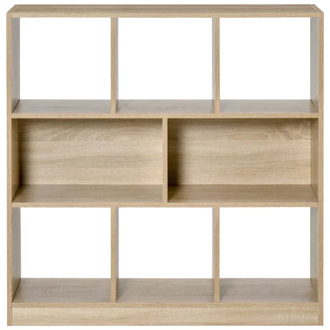Rootz Bookshelf - Bookcase - Storage Rack - Storage Shelf - Display Shelf - 3 Tier Shelf - Natural - 97.5 x 30 x 100 cm