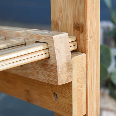 Rootz Garden rocking chair - Armchair - Garden chair - Bamboo - Natural - 70 x 100 x 95.5 cm