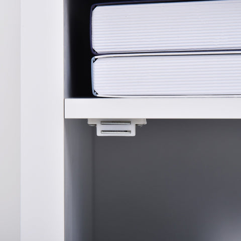 Rootz Bedside table - Side table - Coffee table - Folding door - Storage compartment - 36 x 55 x 64 cm - White - MDF - White