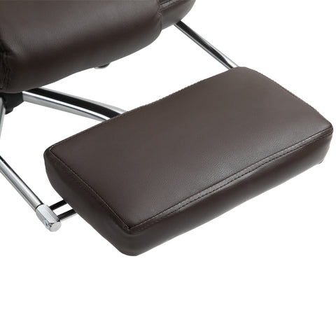 Rootz Office Chair - Gaming Chair - Gaming Chair - Swivel Chair - Ergonomic - Footrest - Adjustable - 64.5 x 69 x 117-127 cm - Brown