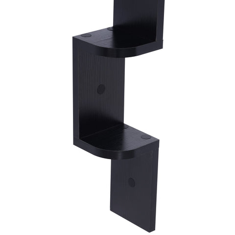 Rootz Bookcase - Wall Shelf - MDF - Hanging Shelf - Black
