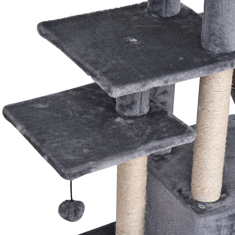 Rootz Scratching Post - Scratching Trunk - XL - Climbing Tree - Plush - Grey