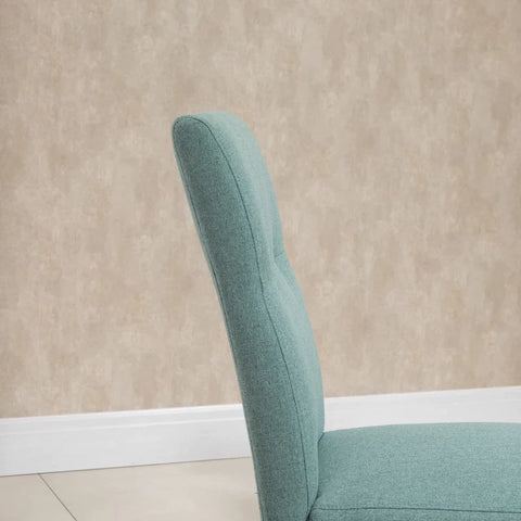 Rootz Eetkamerstoel - Set van 2 Eetkamerstoelen - Eetkamerstoel - Woonkamerstoel - Keukenstoelen - Gestoffeerde stoel - Retro Design Eetkamerstoel - Met Rugleuning - Groen - 50 x 62 x 96 cm