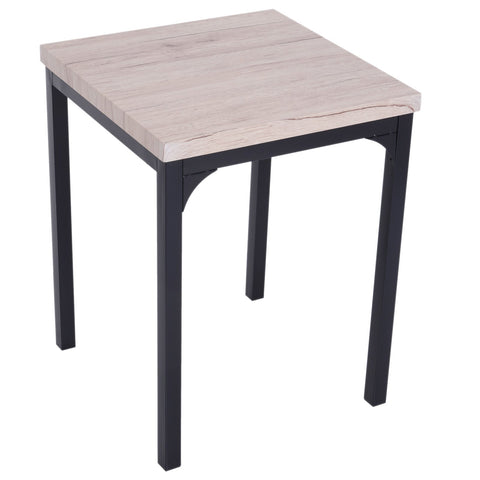 Rootz Eettafelset - 3-delig - 1 eettafel - 2 eetkamerstoelen - MDF - metaal - houtlook - zwart