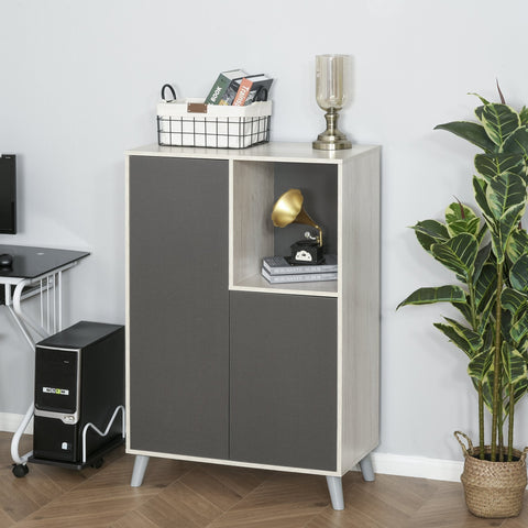 Rootz Bookcase - Filing Cabinet - Standing Cabinet - MDF - Dark Gray - 80 x 40 x 120 cm